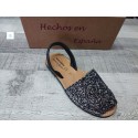 Black glitter sandals, sizes 35 to 41