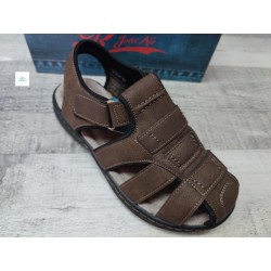 Sandale marron avec semelle en caoutchouc, tailles 40 à 45