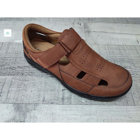 Sandalia camel piso goma tallas 40 al 45